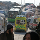 Evacuation ambulances and buses in a rebel-held sector of eastern Aleppo. (Reuters/Abdalrhman Ismail)